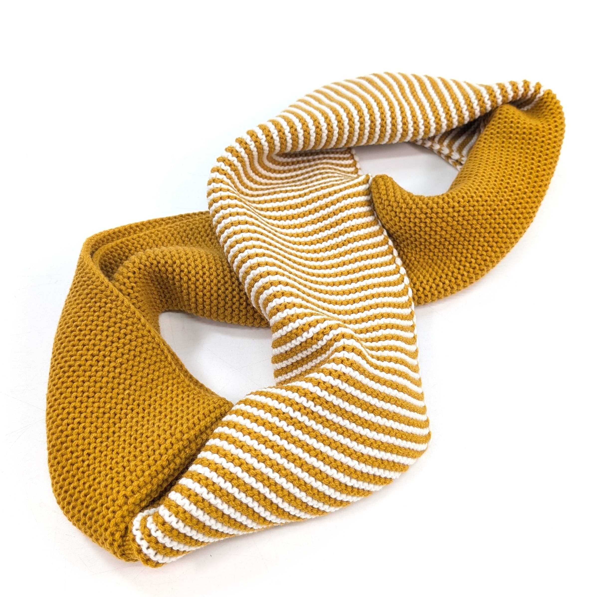 Black Ginger - Wholesale Scarf - Women's - Pandji - Half & Half Double Snood - Mustard1