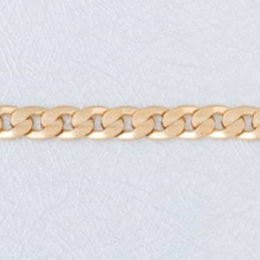 Brushed Cuban chain necklace in gold, medium width, 20 inch for wholesale by S&A Fashions