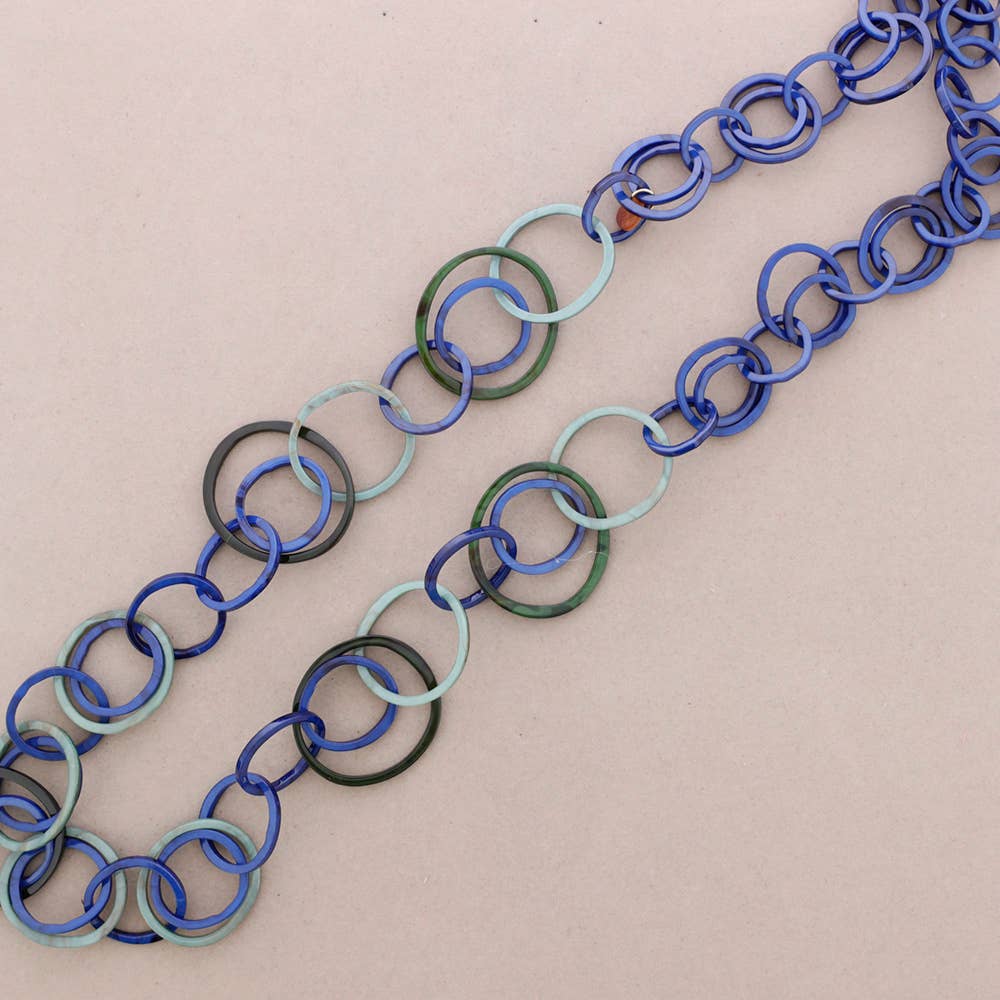 Sonata – Colar de elos e correntes por atacado – Colar longo de resina com elos duplos2