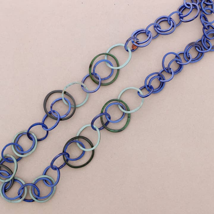 Sonata - Venta al por mayor Collares de cadenas y eslabones - Collar Largo Doble Eslabones Resina2