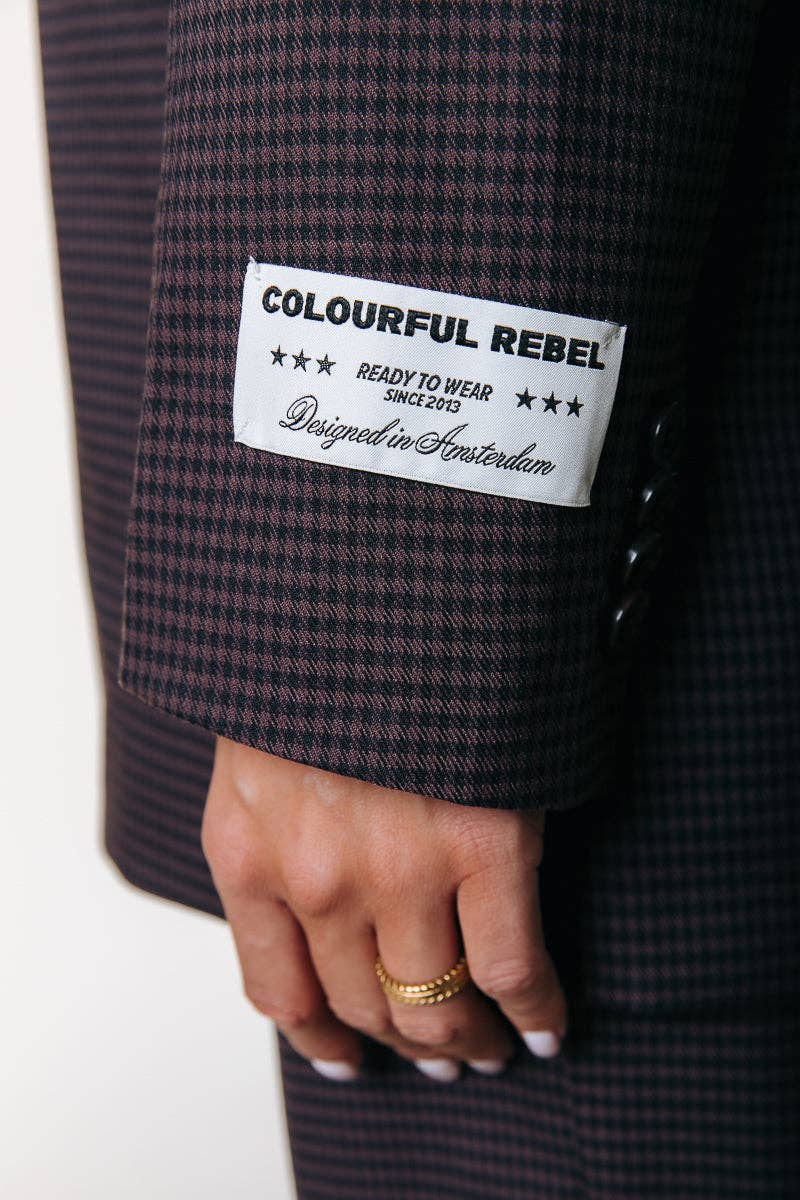 Mimmi Dogtooth Blazer | Brown for wholesale on Faire6