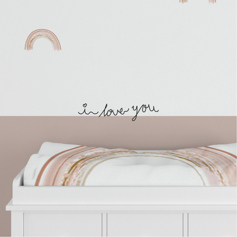 lm baby art - Wholesale Wall Decor - Kids & Baby - Tekst muursticker: I love you | 40x9cm0