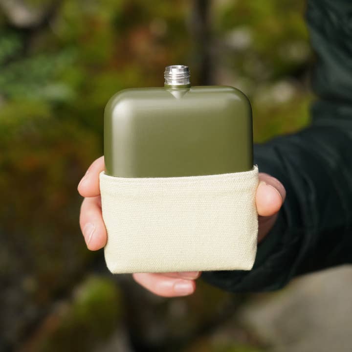 Foster & Rye - Wholesale Flask - Matte Army Green Flask