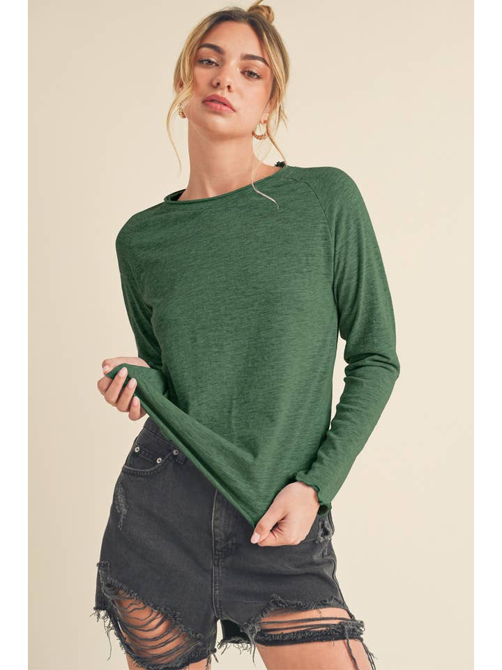 AEMI + CO - Wholesale T-Shirt - Women's - 8288DN Gwen Baby Long Sleeve Top27