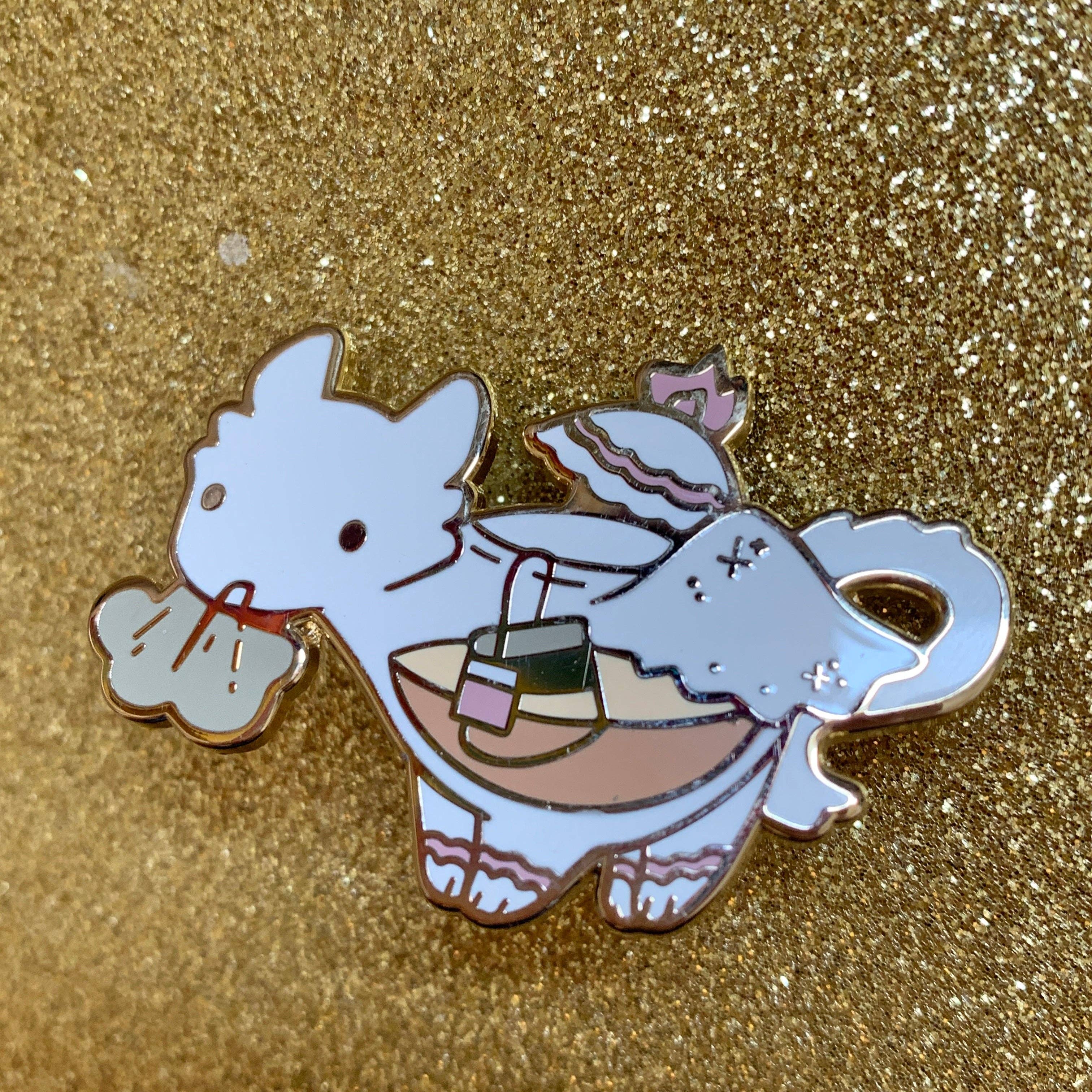 Woolblossom - Wholesale Lapel Pin/Button - Tea-Pot Dragon ~ Enamel Pin4