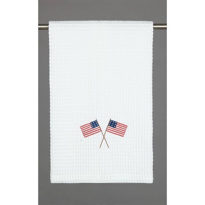 Peking Handicraft - Venta al por mayor Paños de cocina - Paño de cocina bordado con bandera estadounidense