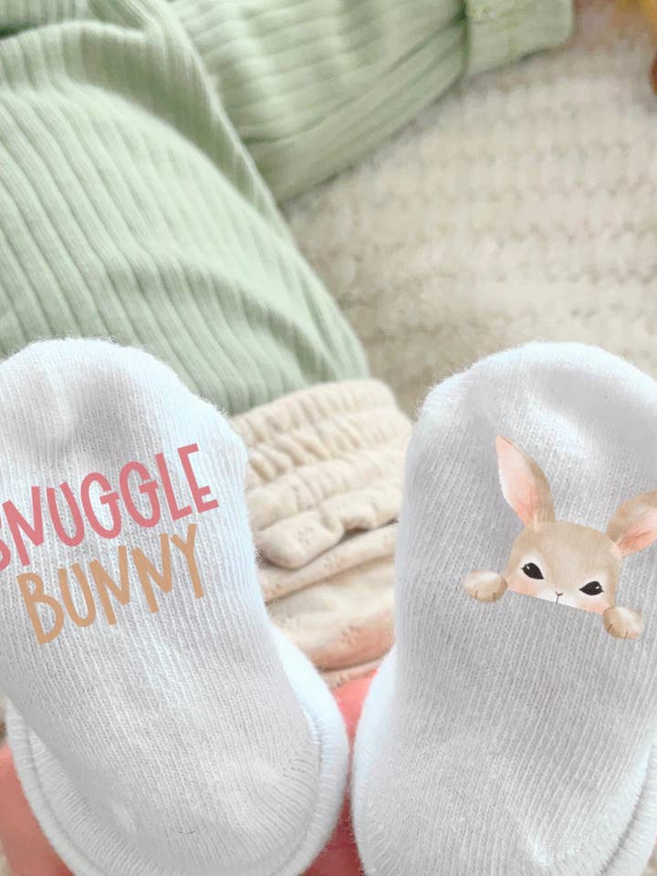 Meias de Bebé Coelhinho Aconchegante para o Primeiro Páscoa & Presente de Chá de Bebé por atacado de Tiny Toes Market