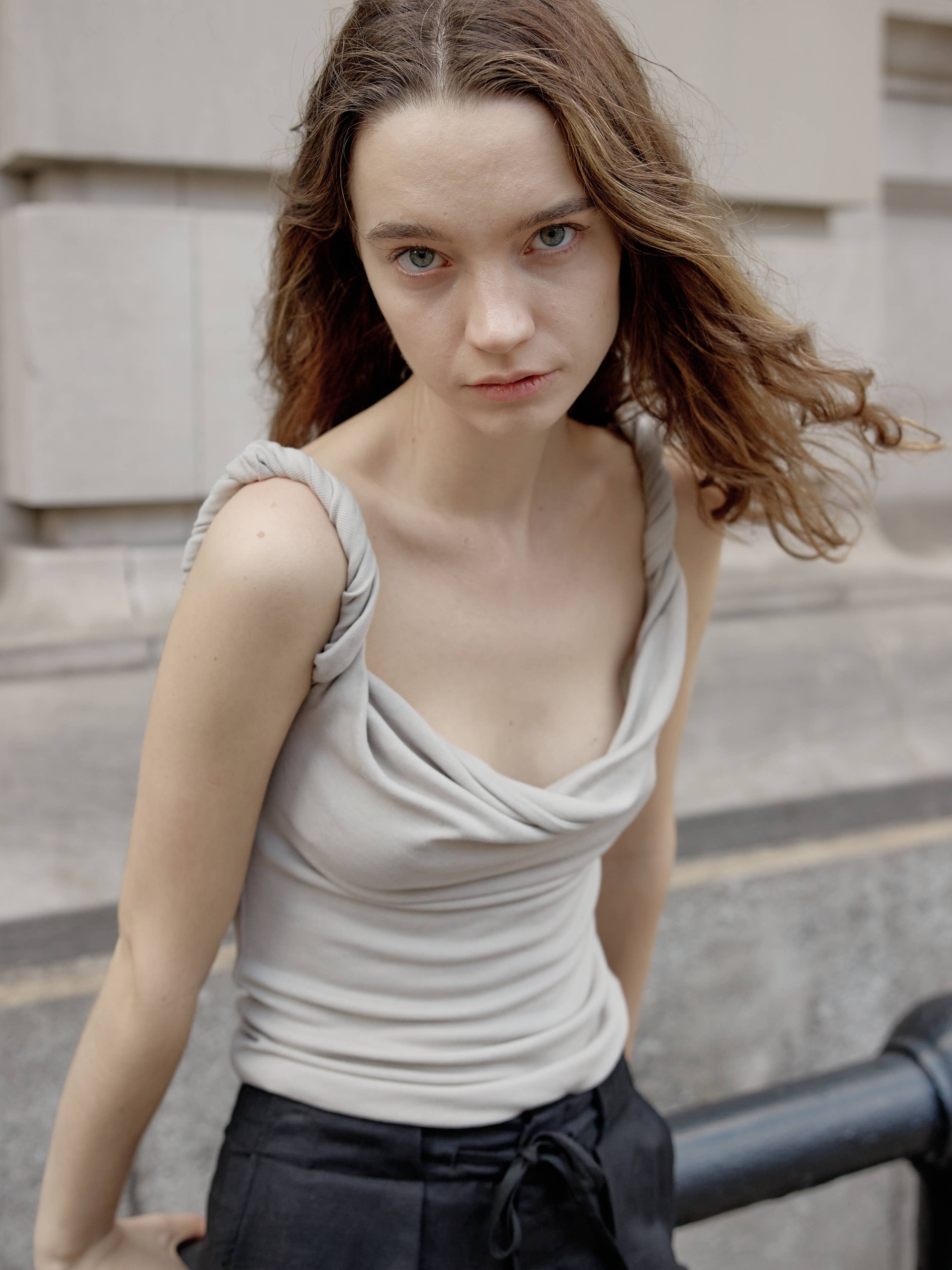 MOD REF - Wholesale Blouse - Women's - The Alix Top | Twisted Off the Shoulder Tank Top16