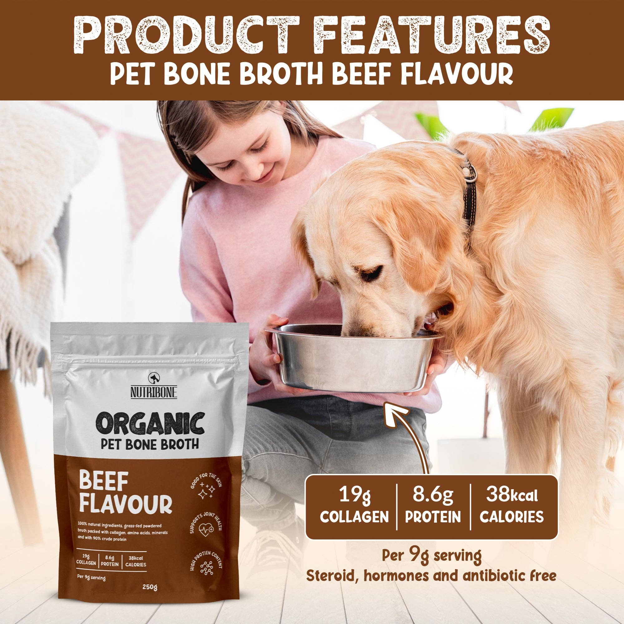 OurPetsLife - Vente Nourriture – chien - Bouillon d’os en poudre pour animaux2