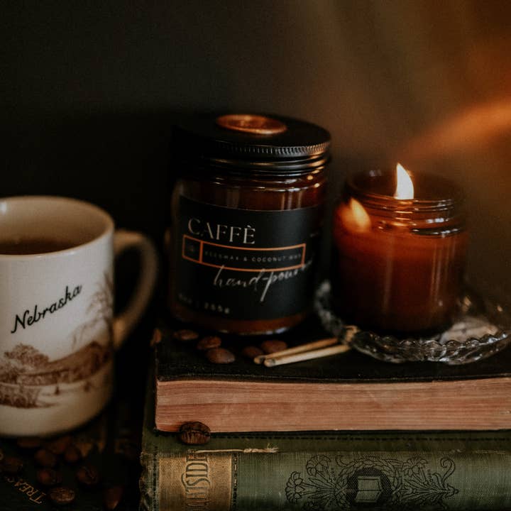 Copper & Wax Co. - Wholesale Jar/Filled Candle - Caffe Scented Beeswax & Coconut Wax Jar Candle1