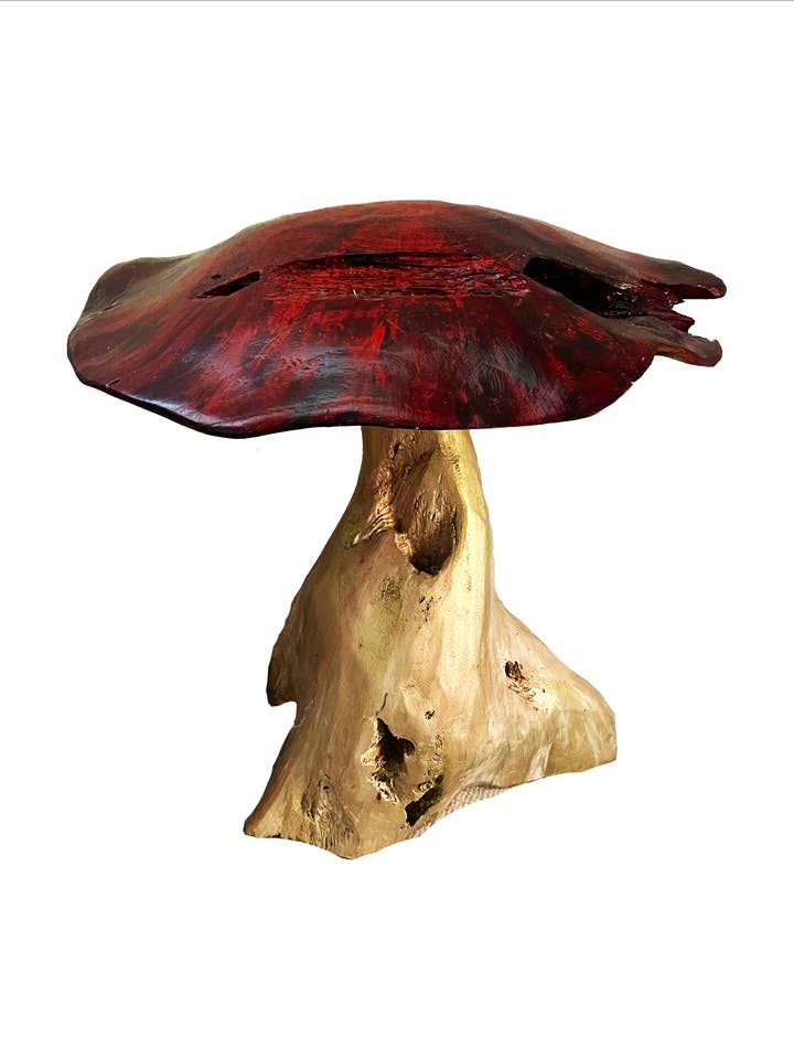 Hand Painted Wooden Toadstool for wholesale by Bell Hutley