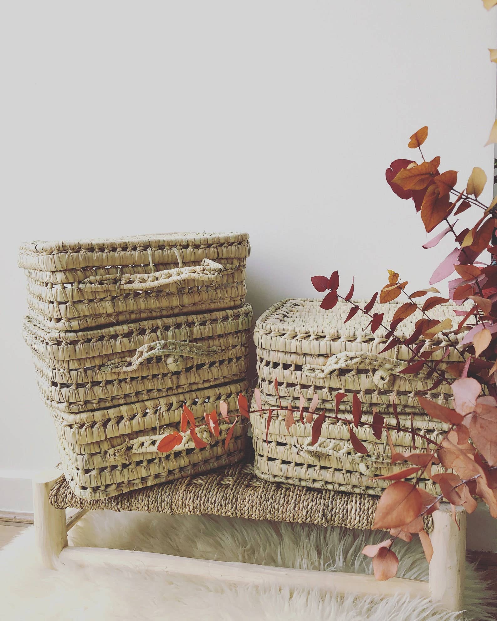 HandHappiness - Venta al por mayor Maleta - Niños - Maletas naturales de hoja de palma en 3 tamaños, incluye maleta para bebé1