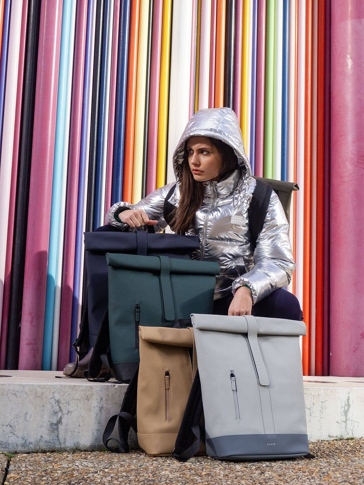 CASYX - Venta al por mayor Mochila - Unisex - Mochila TORNADO, negro sombra1