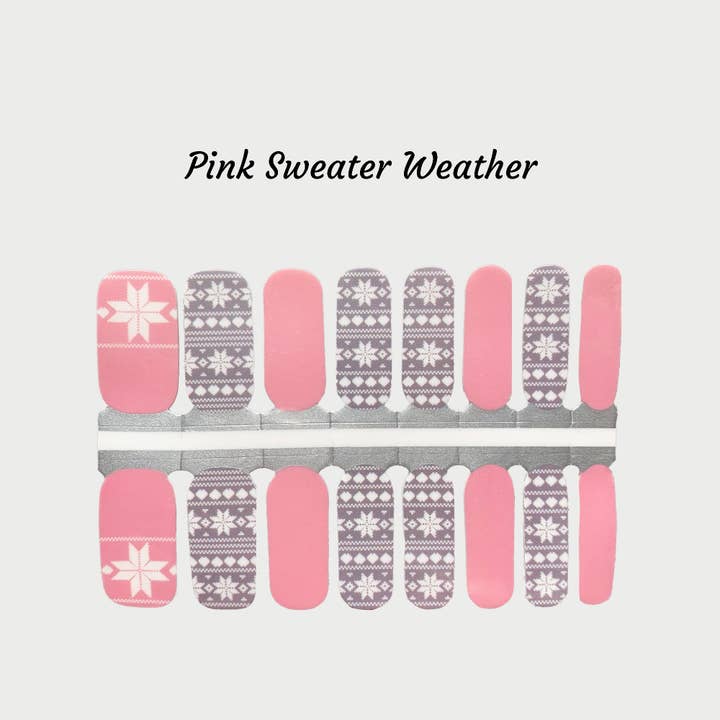 Vista Rustics - Wholesale Nail Art/Decal - Pink Sweater Weather