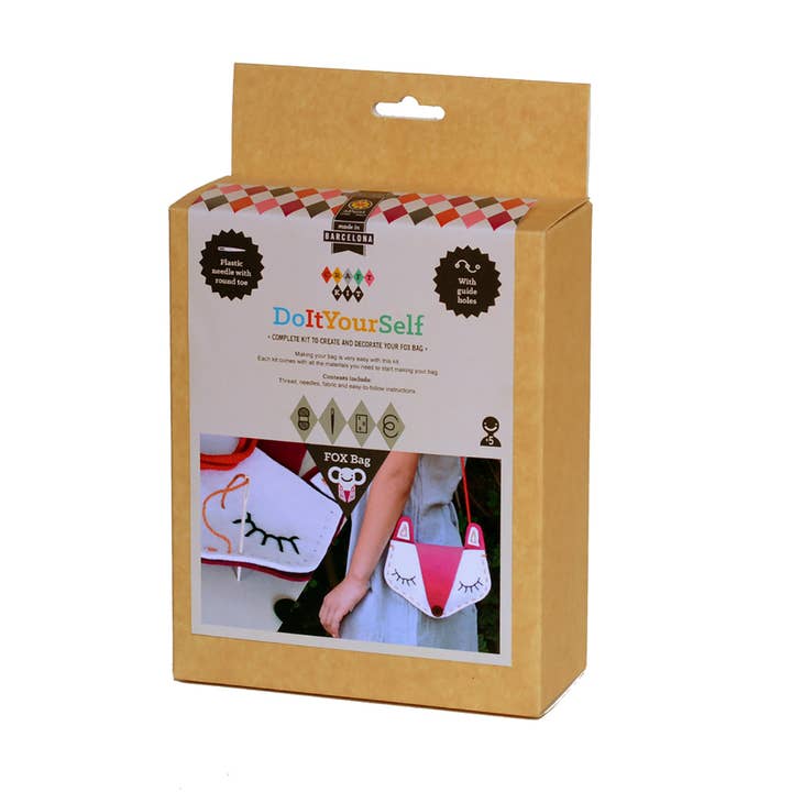 aPunt Barcelona - Wholesale DIY Craft Kit - Kids - Gift kit for children to make a bag: Fox5