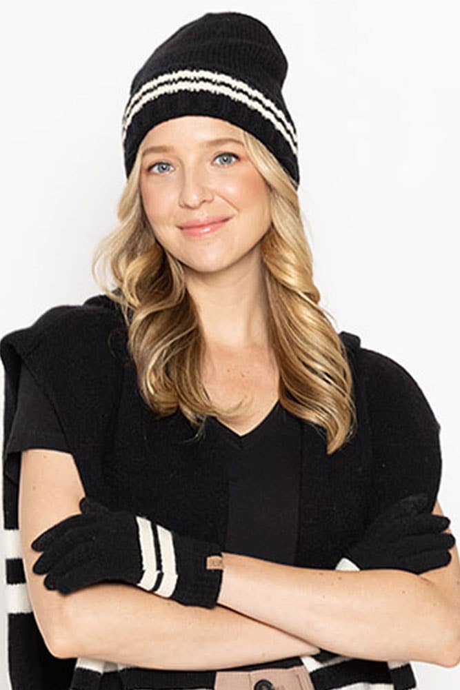 Hana - Wholesale Gloves - Women's - Super Soft Striped Knit Touch Gloves15