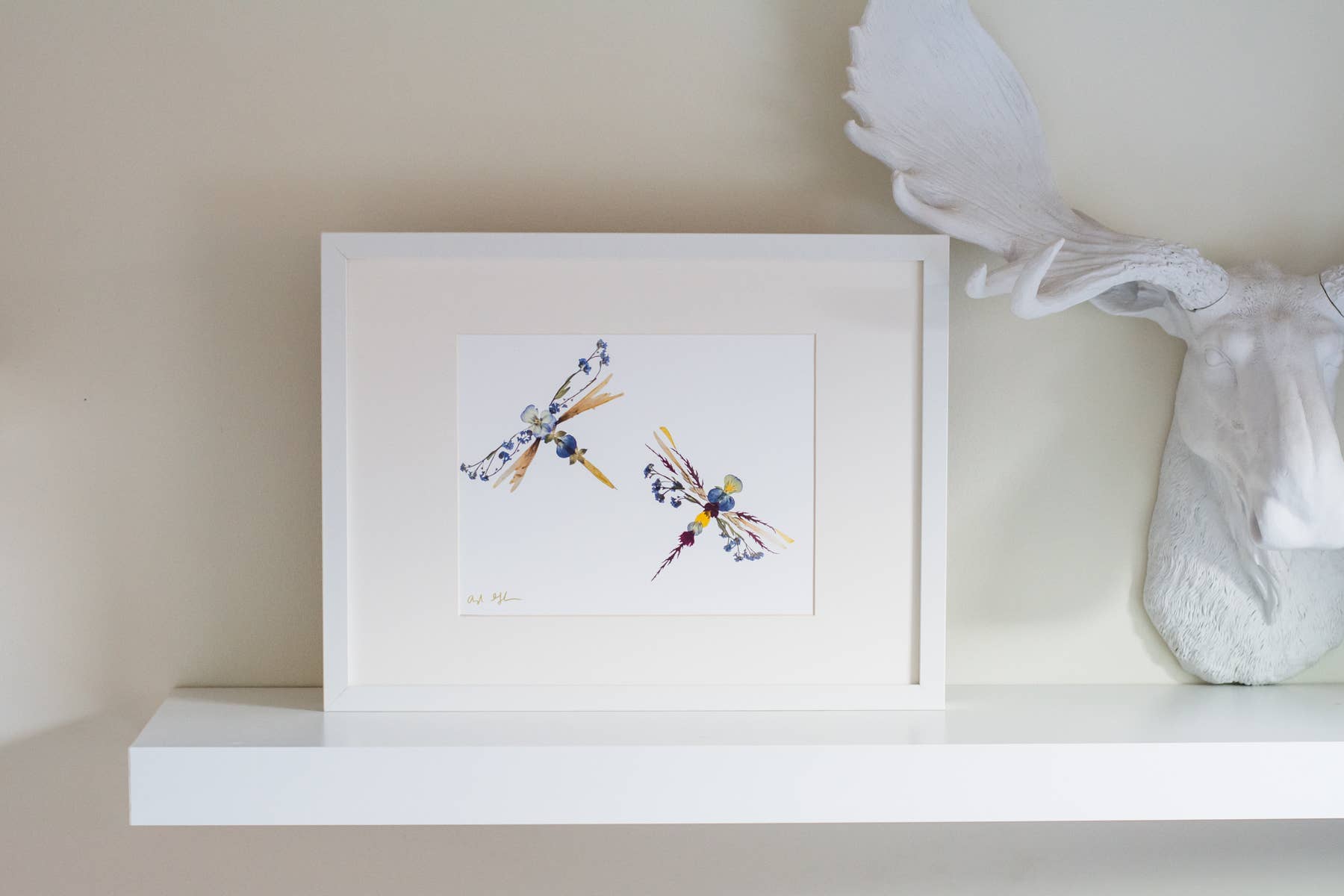 Oxeye Floral Co. - Wholesale Art Print - Dragonflies Print | Pressed Flower Art2