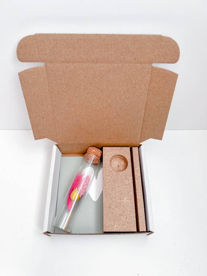 Gift box size S - Flower Tube Blue for wholesale by SEQ LIFESTYLE