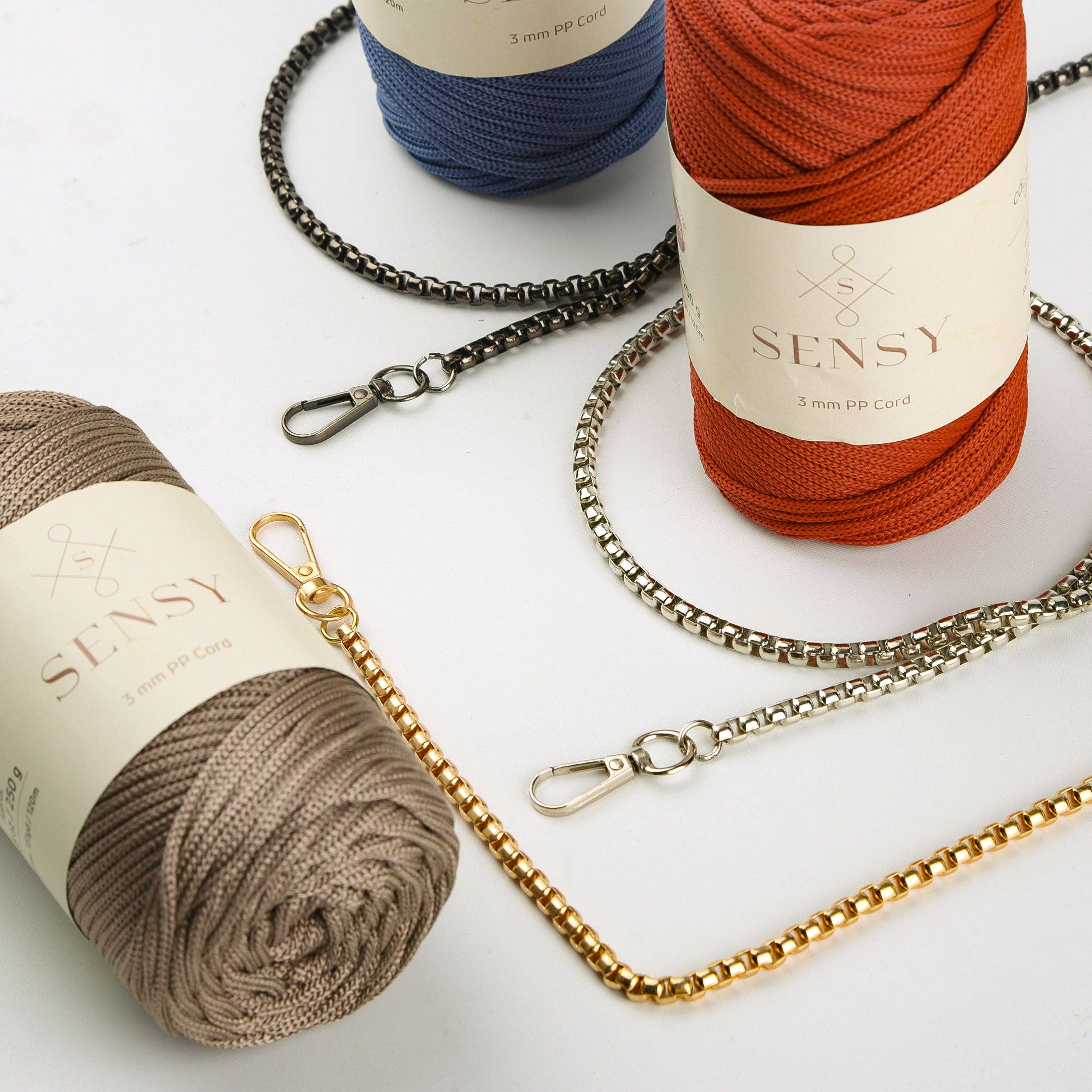 Sensy – Engroshandel Taskerem - Unisex – Metal kæderem - kasseformet4