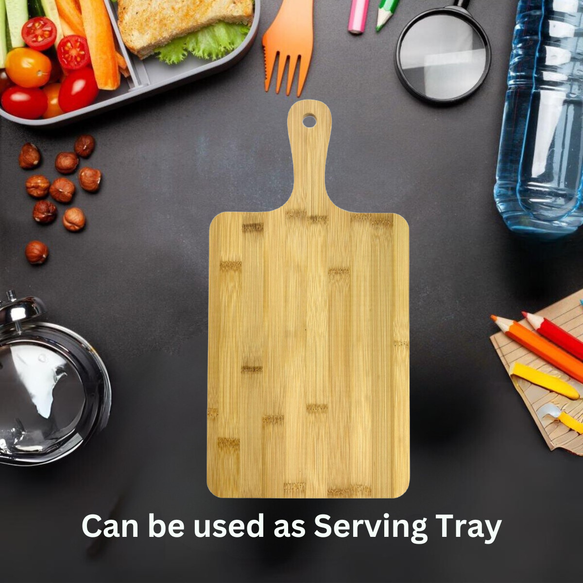 INVISION - Wholesale Cutting Board - 6pc Bulk 16x8" Thick Bamboo Charcuterie Boards6