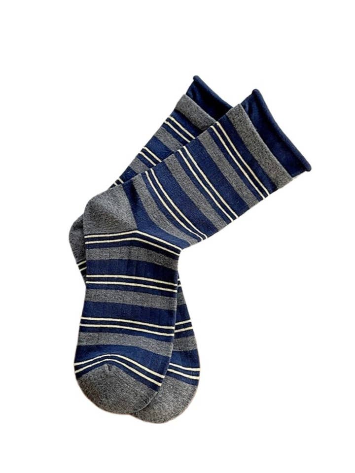 Funkyrel® Atzbranding Limited - Wholesale Socks – Women's - Rufia - Stripe Color-Block Mid-Calf Capsule Socks2