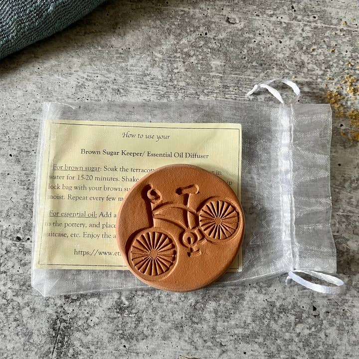 Centered Vessel - Functional Artisan Pottery - Wholesale Kitchen Tool/Gadget - Sugar Saver or Essential Oil Diffuser- Bicycle1