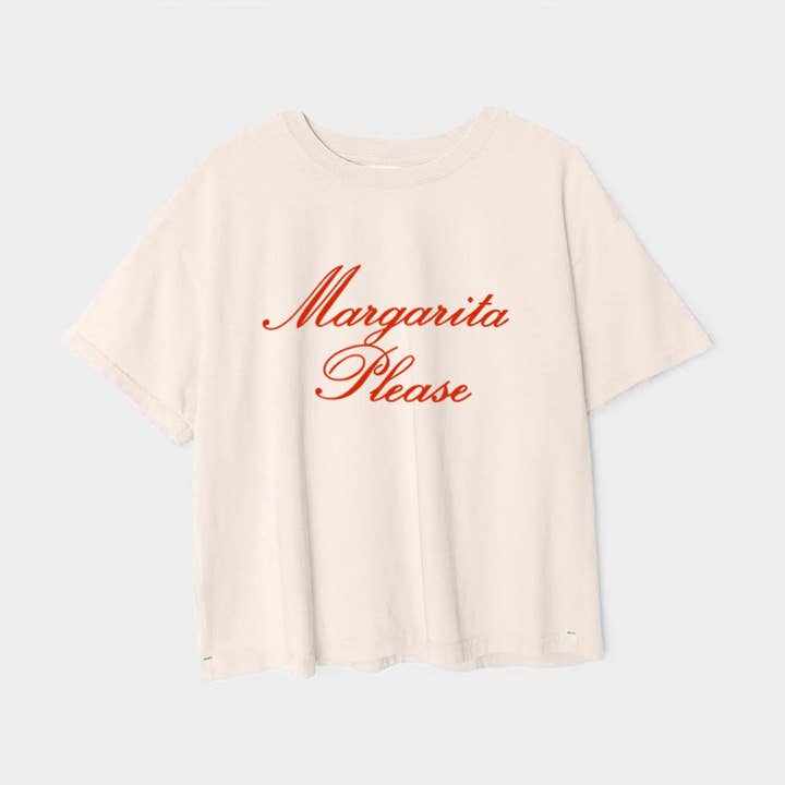 Margarita Please Garment Dye Crop Tee for wholesale by House of Lulu