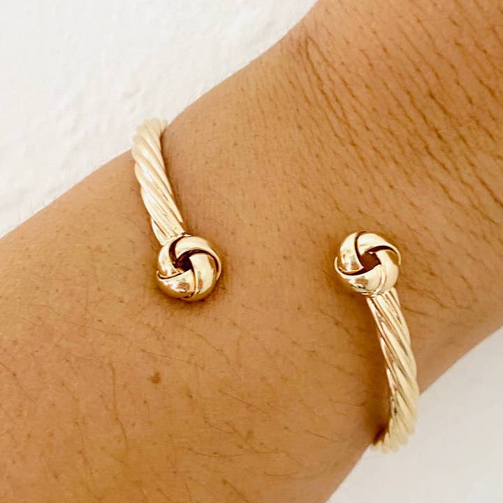 Housegoldjewelry – Engroshandel Manchetarmbånd – Guld knude armbånd, knude armbånd, åben Cuff armbånd,2