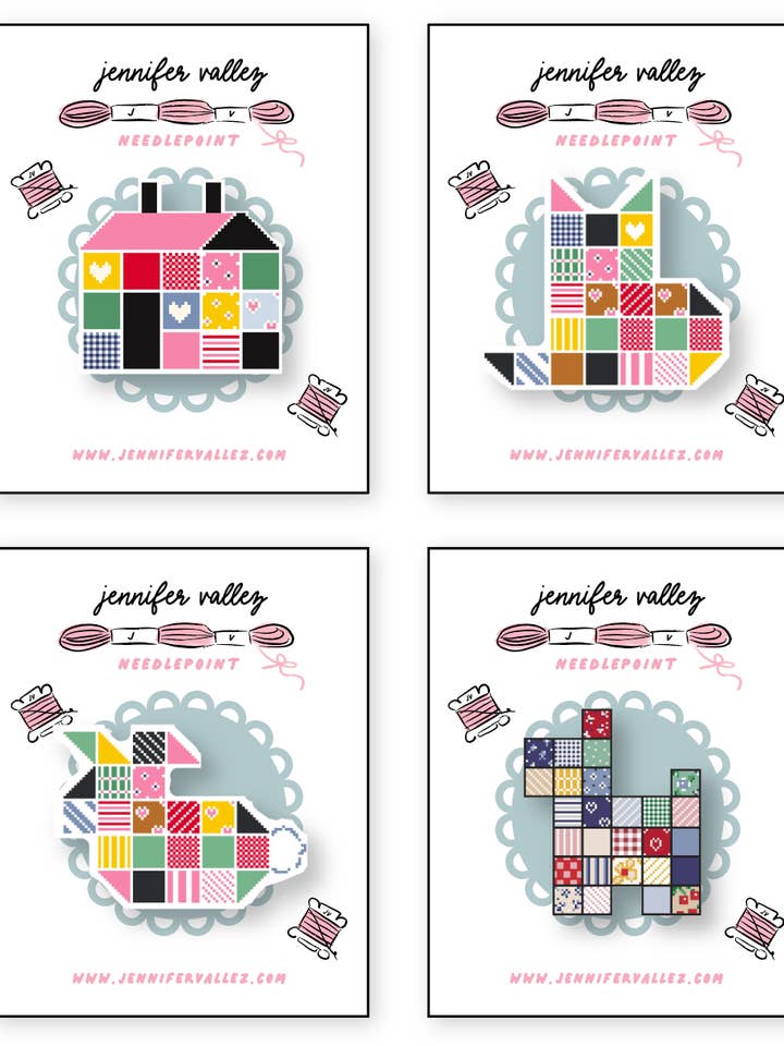 Anciennes épingles à aiguilles pour courtepointes patchwork pour la vente par Jennifer Vallez Needlepoint