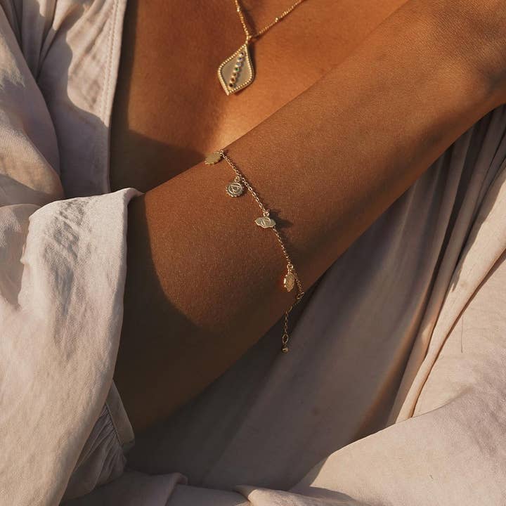 Satya Jewelry - Wholesale Charm/Dangle Bracelet - Chakra Charm Bracelet