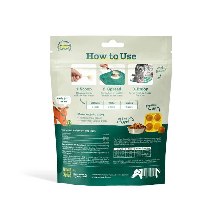 Woof - Wholesale Pet Toy - Dog - LickMat LickMix - Bacon & Cheese1
