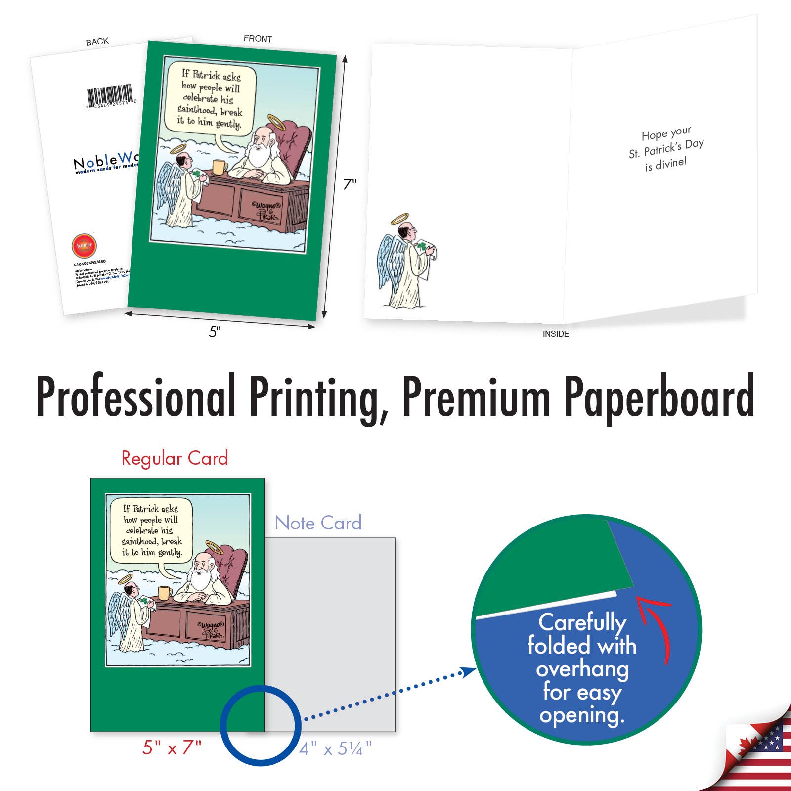 NobleWorks - Wholesale St. Patrick's Day Card - 1 Funny St. Patrick's Day Card - Saint Patrick - NobleWorks4