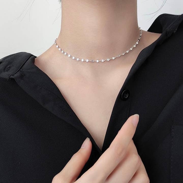 Haengseongworkshop – wholesale Link & chain necklace – Surgical Steel Coffee Bean Necklace 15/16/17/18/19/20 inches Spring Ring