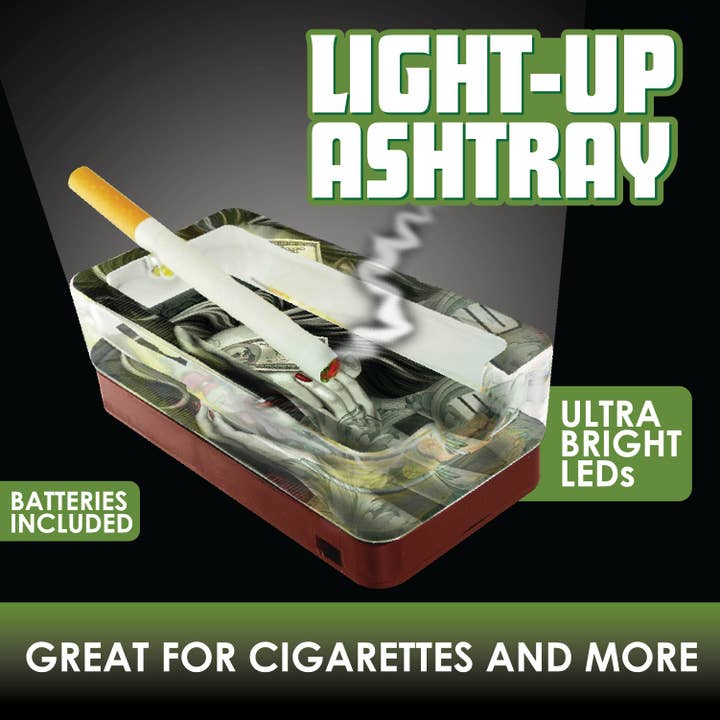 Novelty Brands - Wholesale Ashtray - Smokezilla Ashtray LED Light Up Assortment- 6/Display