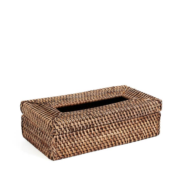 Bazar Bizar Living – Großhandel Taschentuchbox – The Rattan Classic Taschentuchbox, Naturbraun