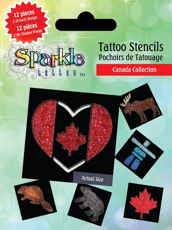 Canada Stencil Kollektion för wholesale av Sparkle Tattoo