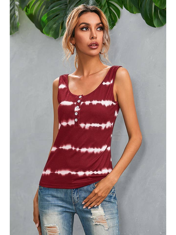 Supreme Fashion – wholesale Linne (Tryckt) - Dam – Randig ärmad linne med scoop hals - Clearance