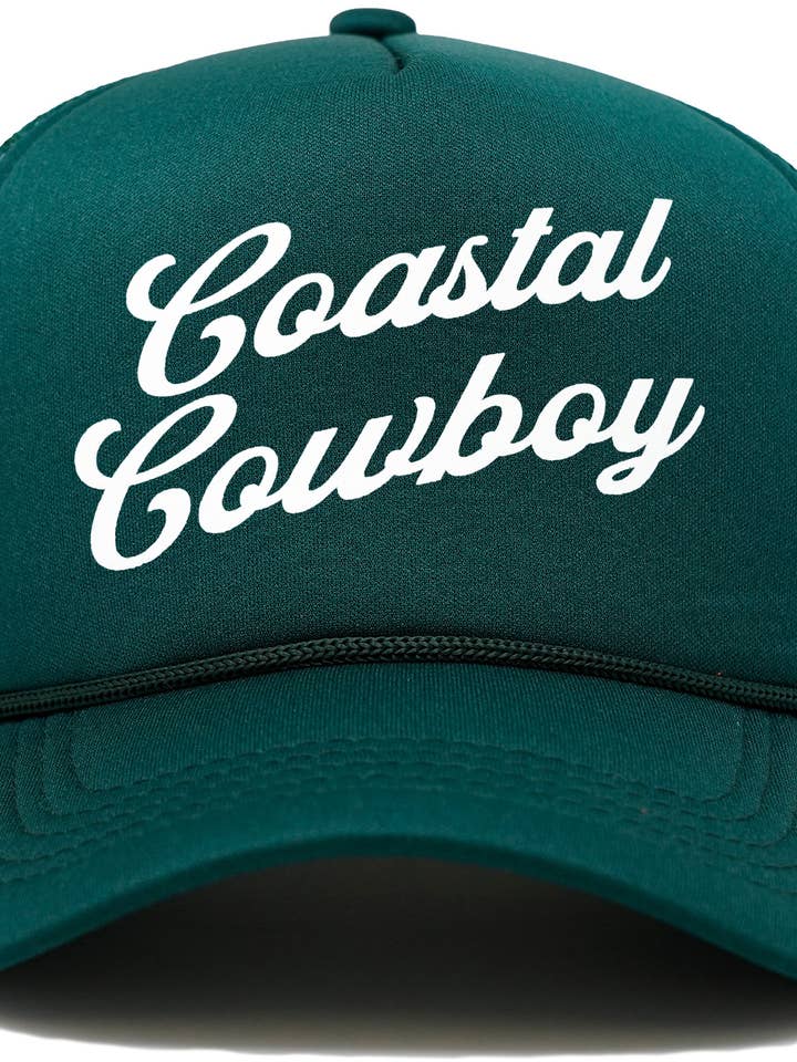 Gorra de camionero de espuma, estilo Coastal Cowboy (color verde bosque) para venta al por mayor de Funky Junque