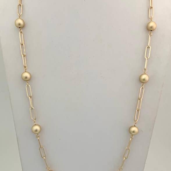 Long Chain Link Necklace - 36 inch Matte Finish for wholesale by Silver N Accessories