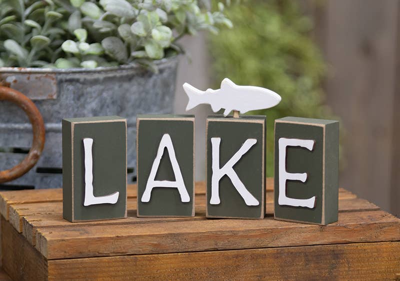 The Hearthside Collection – wholesale Skylt – 4 set, ”Lake” -ordblock1