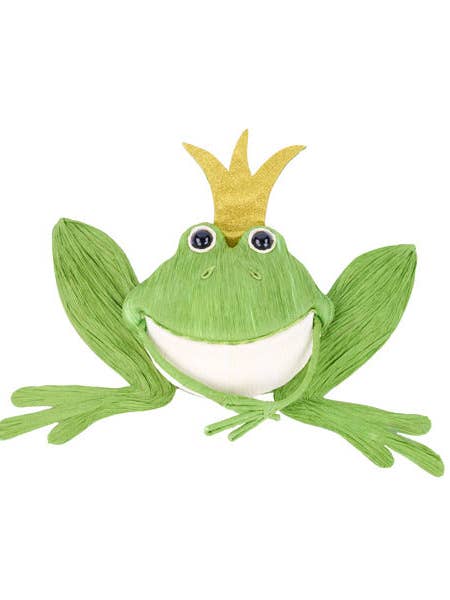 16"W X 12"H PAPER FROG PRINCE W/CROWN - DARK GREEN/GOLD - MS1871 for wholesale by General Wholesale Inc