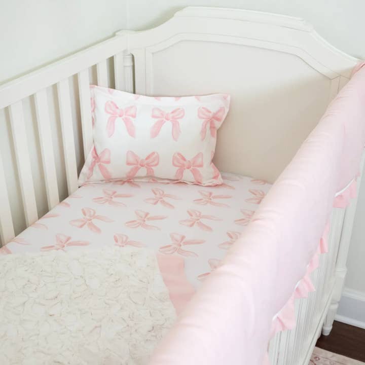 Liz And Roo - Wholesale Bedding Set - Kids & Baby - Bows 6-pc. Crib Bedding Set