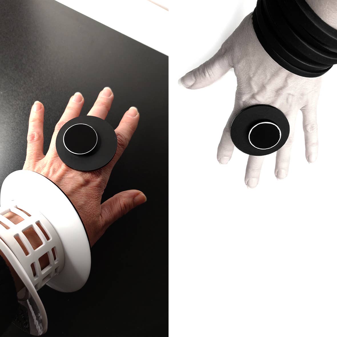 ALEX+SVET - Wholesale Cocktail/Statement Ring - MOON MS acrylic ring METROPOLIS line4