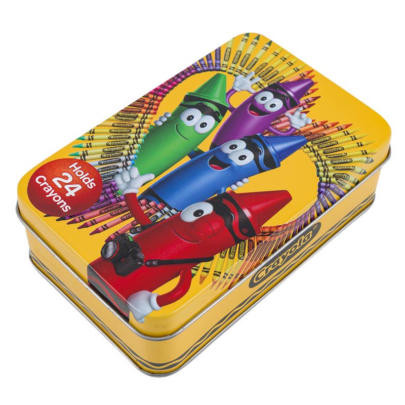 Deluxe Import Trading - Vente Boîtes - BOÎTE EN MÉTAL PETITE RECTANGULAIRE CRAYOLA0