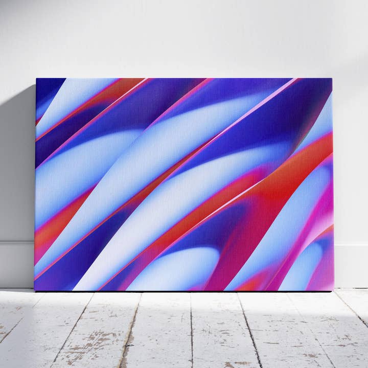 House Prints - Wholesale Art print - Vibrant Waves of Motion - Framed Canvas Wall Art Print