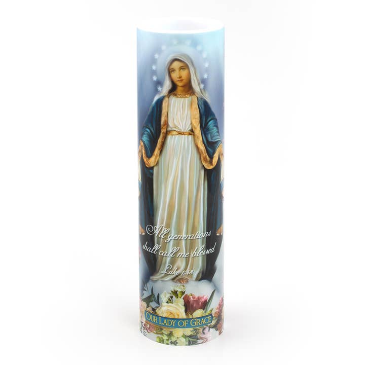 The Saints Collection - Lady of Grace Prayer Candle for wholesale by The Saints Collection
