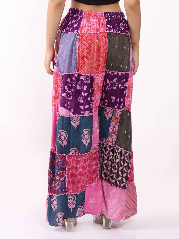 Wevez - Venta al por mayor Pantalones - Mujer - Lote mixto de pantalones de mujer de cintura elástica con efecto lavado a la piedra y patchwork7