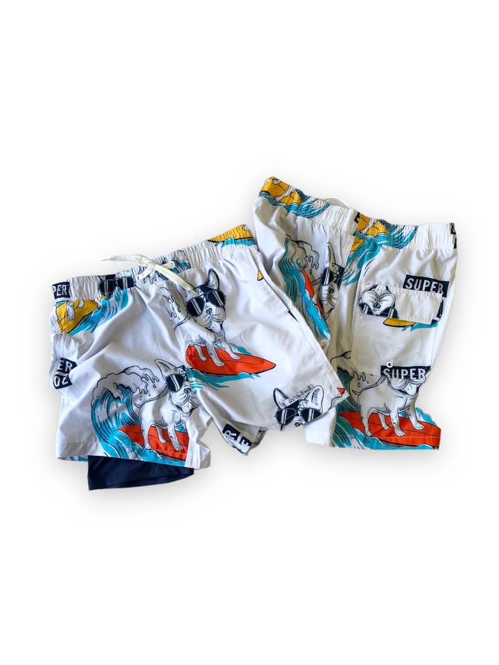 Brief Lined Super Dog Frenchy Swim Shorts for wholesale by It's The Beach