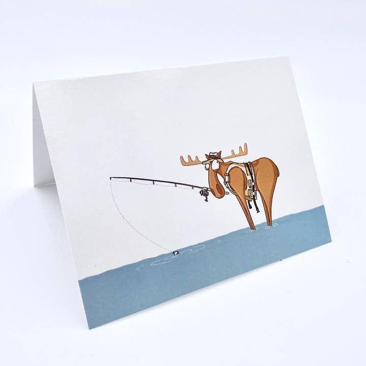 FortHouse Studios - Wholesale Everyday Greeting Card - Fishing Moose Cards