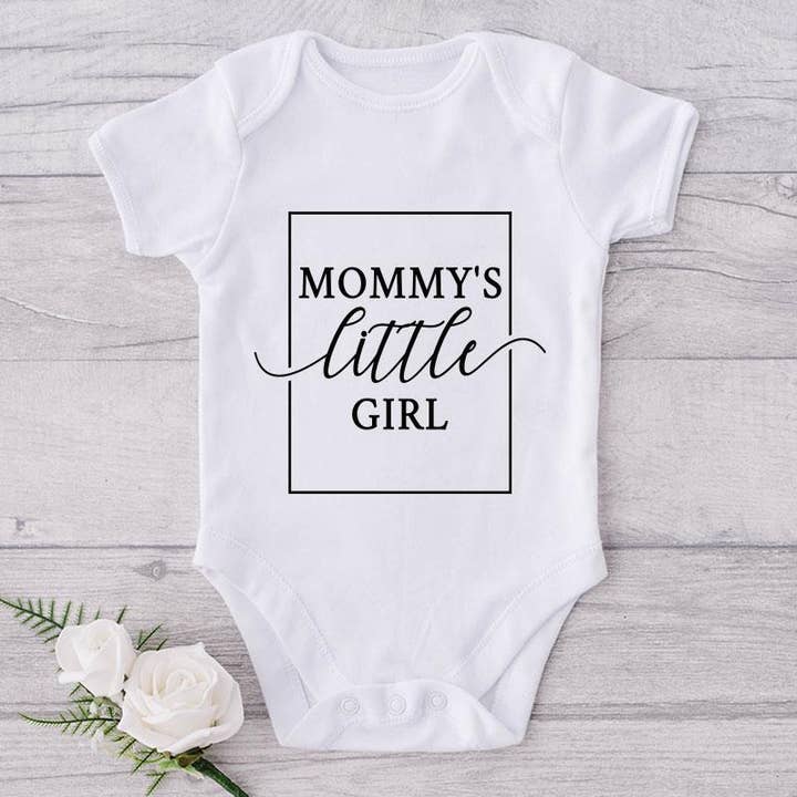 Mommy's Little Girl-Onesie-Best Gift For Babies-Adorable Baby Clothes-Clothes For Baby-Best Gift For Papa-Best Gift For Mama-Cute Onesie for wholesale by NewBabyWishes